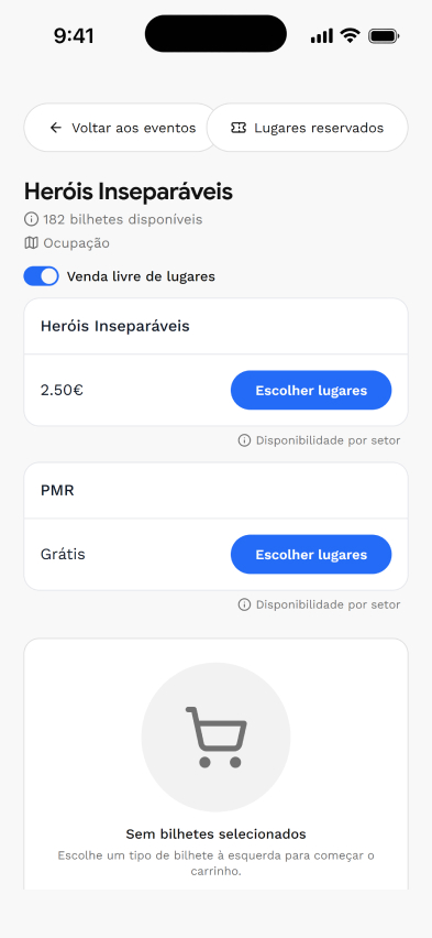 Comprar bilhetes